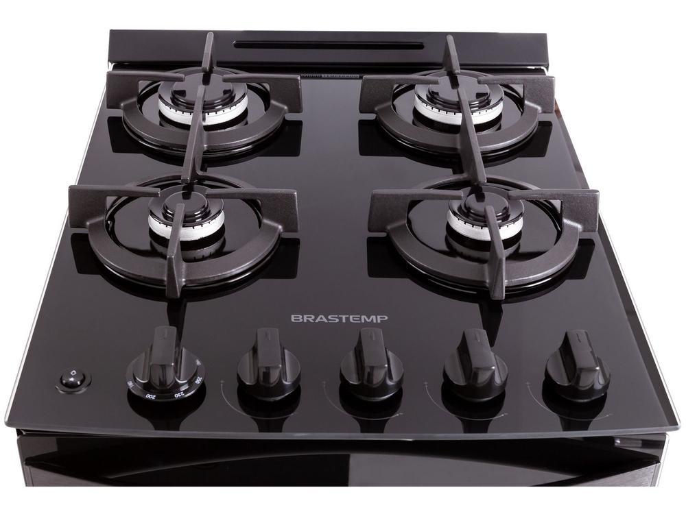 Fogão 4 Bocas Brastemp Preto Mesa de Vidro BFO4 - 6