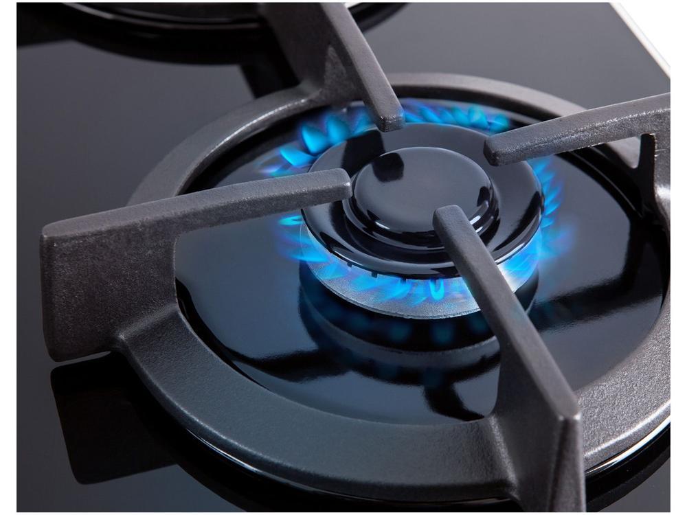 Fogão 4 Bocas Brastemp Preto Mesa de Vidro BFO4 - 7