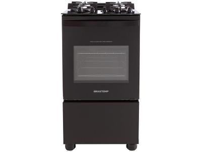 Fogão 4 Bocas Brastemp Preto Mesa de Vidro BFO4