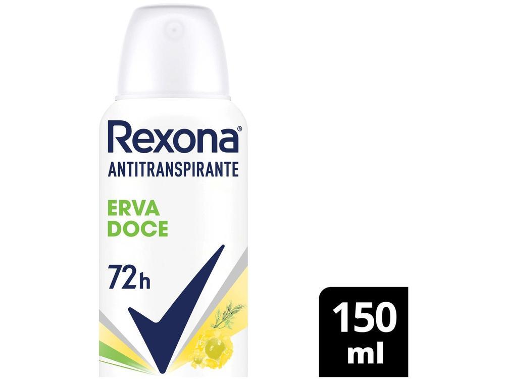Desodorante Antitranspirante Aerossol Feminino Rexona Erva Doce 72 horas 150ml - 2