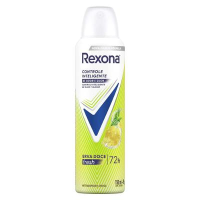 Desodorante Antitranspirante Aerossol Feminino Rexona Erva Doce 72 horas 150ml