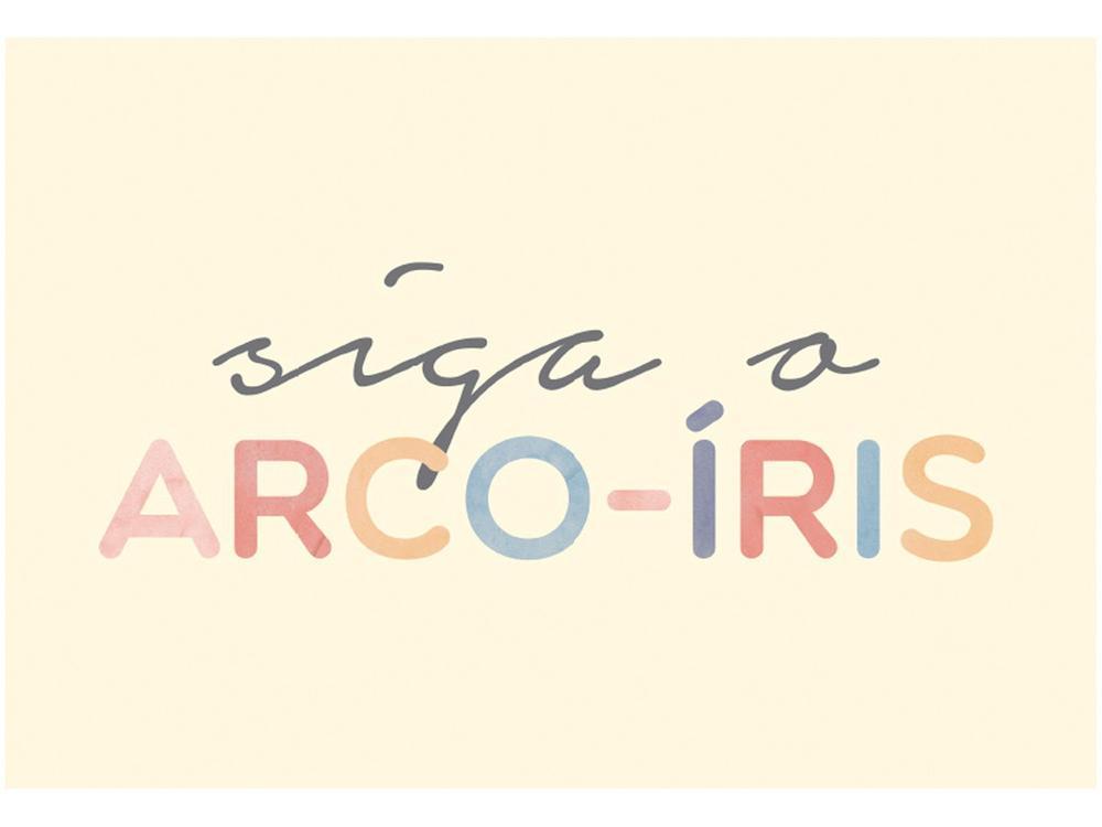 Placa Decorativa MDF Siga o Arco-íris 20x29cm - 1