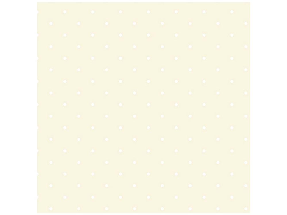 Papel de Parede Infantil Creme Bolinhas Vinílico - 1