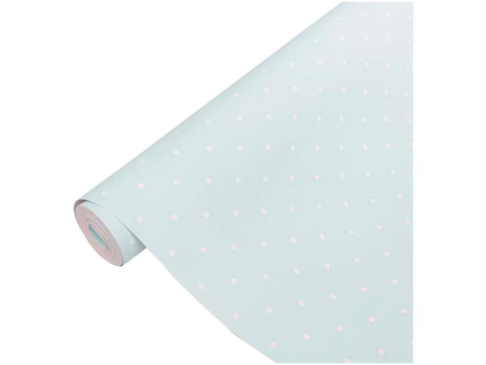 Papel de Parede Infantil Verde Bolinhas Vinílico - 1