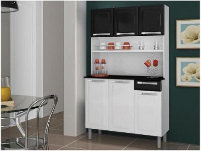 Armário de Cozinha Kit Compacta Itatiaia Rose Aço 6 Portas 1 Gaveta