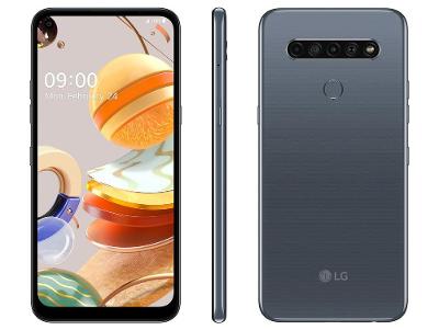 Smartphone LG K61 128GB Titânio 4G Octa-Core - 4GB RAM 6,53” Câm. Quádrupla + Selfie 16M