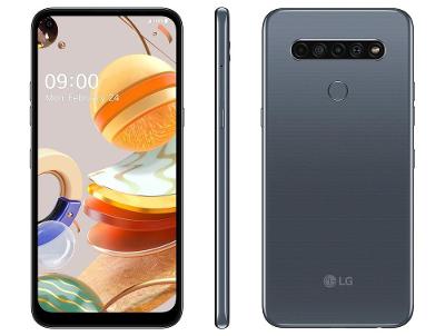 Smartphone LG K61 128GB Titânio 4G Octa-Core - 4GB RAM 6,53” Câm. Quádrupla + Selfie 16M