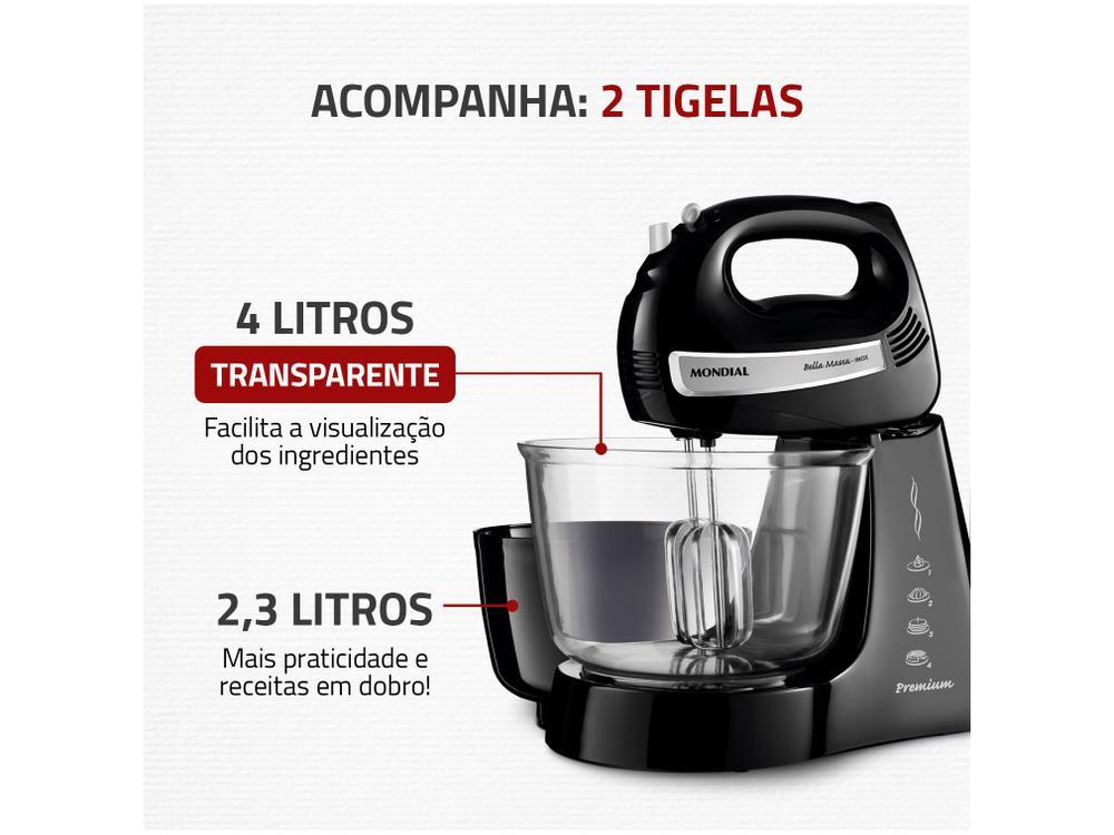 Batedeira Mondial 500W Bella Massa B-23 NP - 11