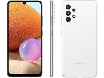 Smartphone Samsung Galaxy A32 128GB Branco 4G 4GB RAM Tela 6,4” Câm. Quádrupla + Selfie 20M