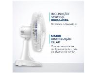 Ventilador de Mesa Mondial Super Power VSP-40-W 40cm 6 Pás 3 Velocidades Branco e Azul - 22