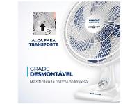 Ventilador de Mesa Mondial Super Power VSP-40-W 40cm 6 Pás 3 Velocidades Branco e Azul - 23