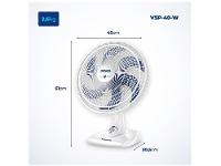 Ventilador de Mesa Mondial Super Power VSP-40-W 40cm 6 Pás 3 Velocidades Branco e Azul - 24
