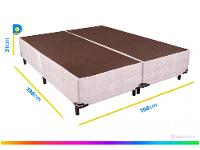 Base Cama Box Queen Size Ortobom Bipartido 31x158x198cm Ortotech