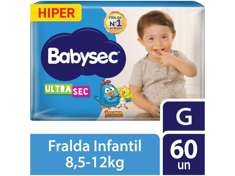 Fralda Babysec Ultrasec Galinha Pintadinha Tam. G 8,5 a 12kg 60 Unidades - 8