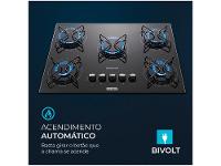 Cooktop 5 Bocas Mondial a Gás GLP Preto - 6
