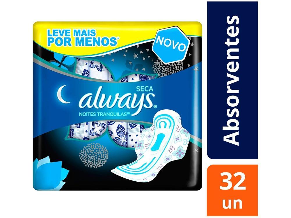 Absorvente Noturno Always Noites Tranquilas Seca G - 10