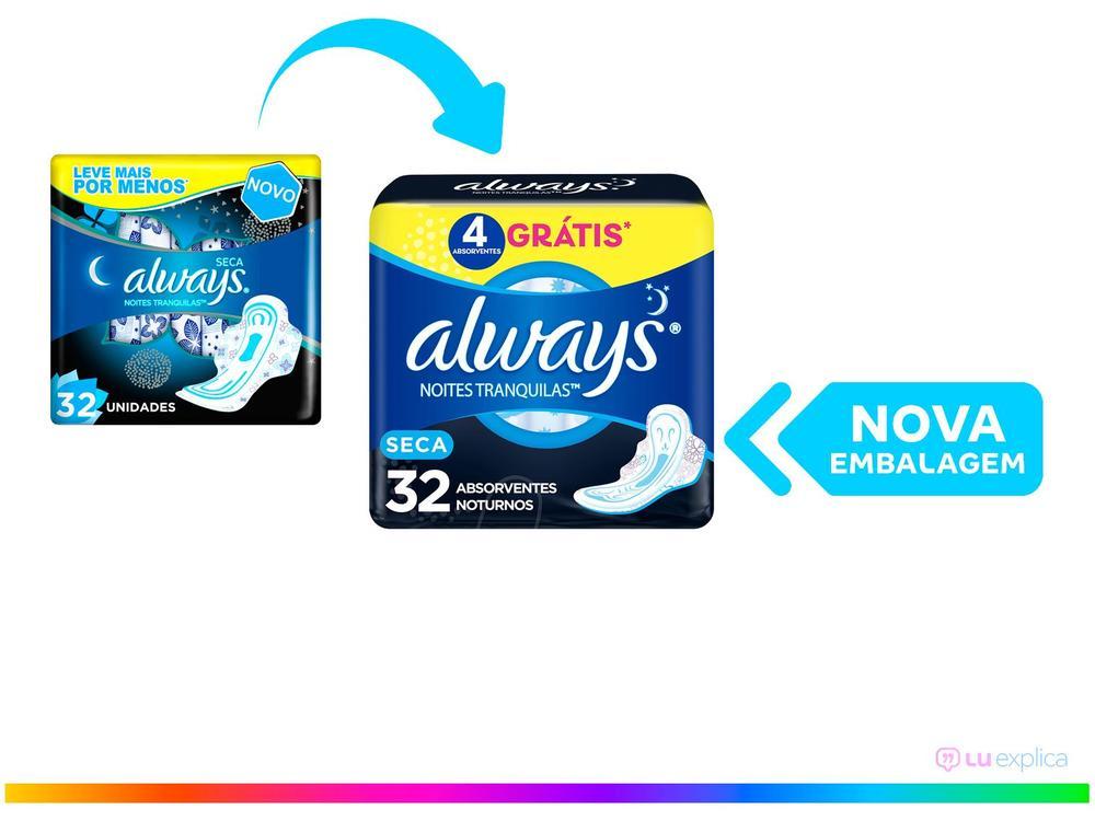 Absorvente Noturno Always Noites Tranquilas Seca G - 20