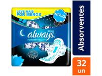 Absorvente Noturno Always Noites Tranquilas Seca G - 10