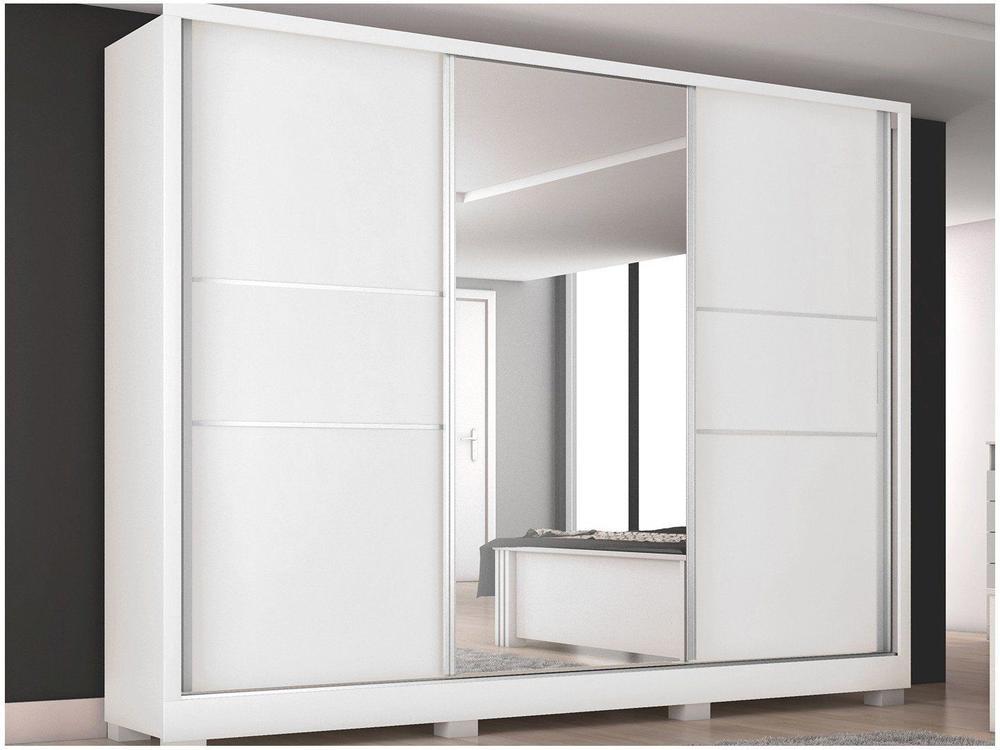 Guarda-roupa Casal com Espelho 3 Portas de Correr - 5