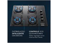 Cooktop 4 Bocas Mondial a Gás GLP Preto