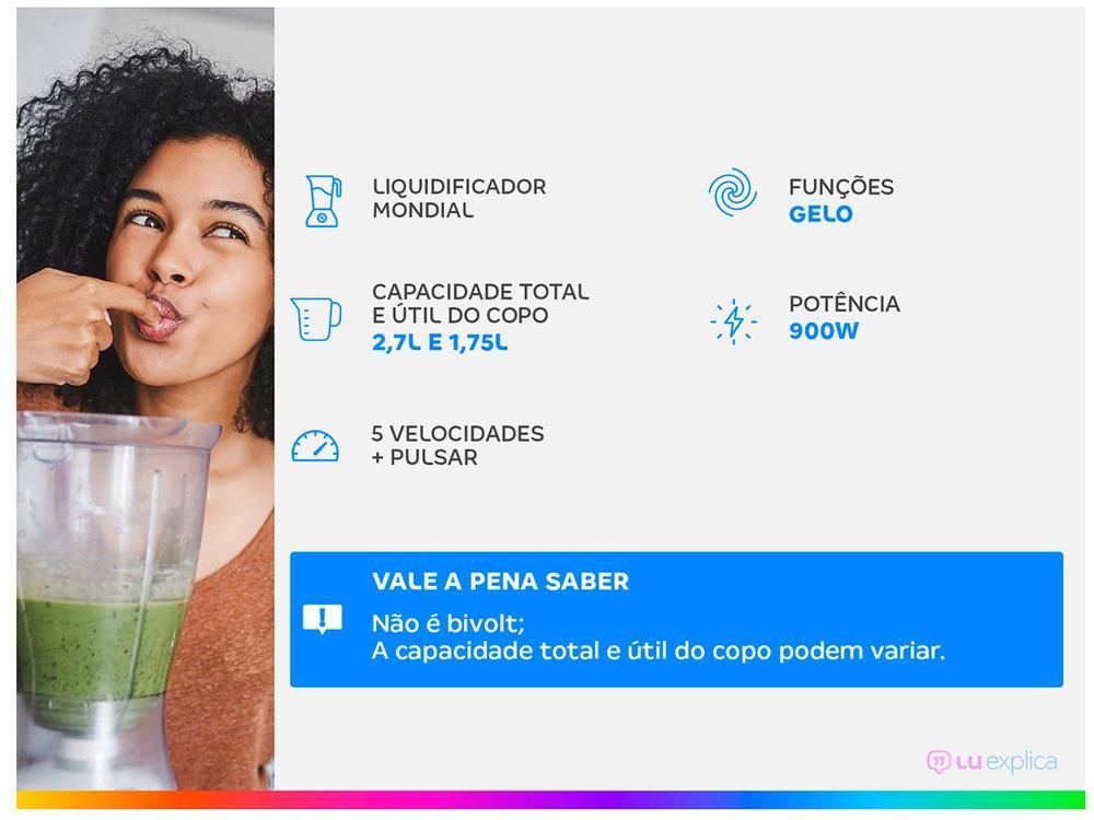 Liquidificador Mondial Turbo L-900 FB Copo - 2