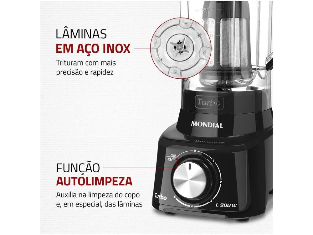 Liquidificador Mondial Turbo L-900 FB Copo - 7