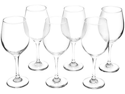 Jogo de Taças para Vinho e  Água em Vidro 6 Peças 490ml Nadir Barone