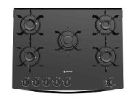 Fogão 5 Bocas Atlas Preto Mesa de Vidro Mônaco Top Glass - 5