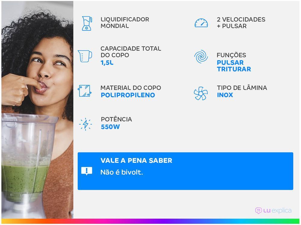 Liquidificador Mondial Easy Power L-550-W - 2