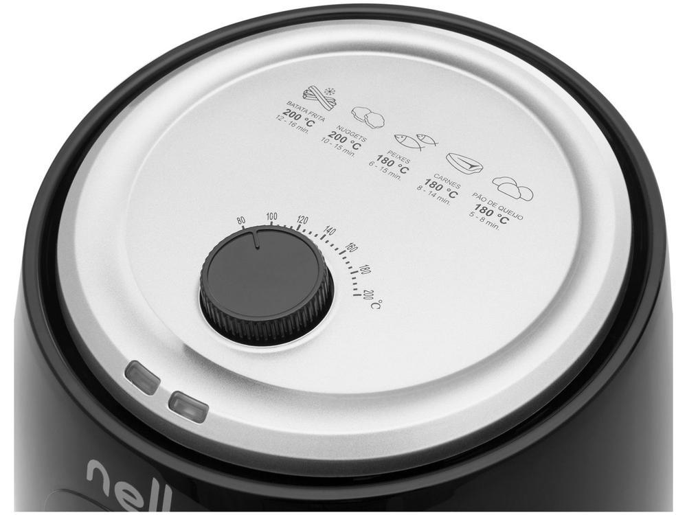 Fritadeira Elétrica sem Óleo/Air Fryer Nell Smart Preta 2,4L com Timer - 7