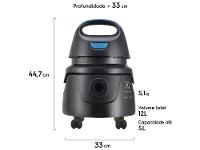 Aspirador de Pó e Água Electrolux 1400W AWD01 Preto 3011AH - 3