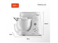 Batedeira Planetária Mondial Branco e Inox 700W - 8