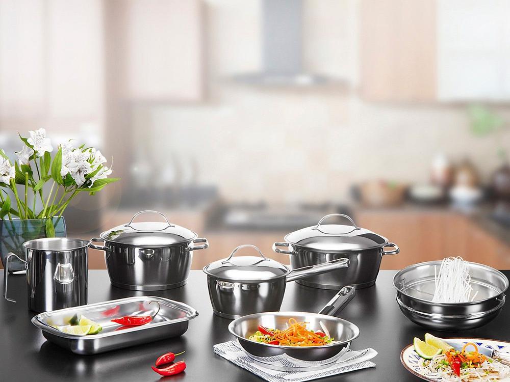 Jogo de Panelas Tramontina Inox Fundo Triplo - 3
