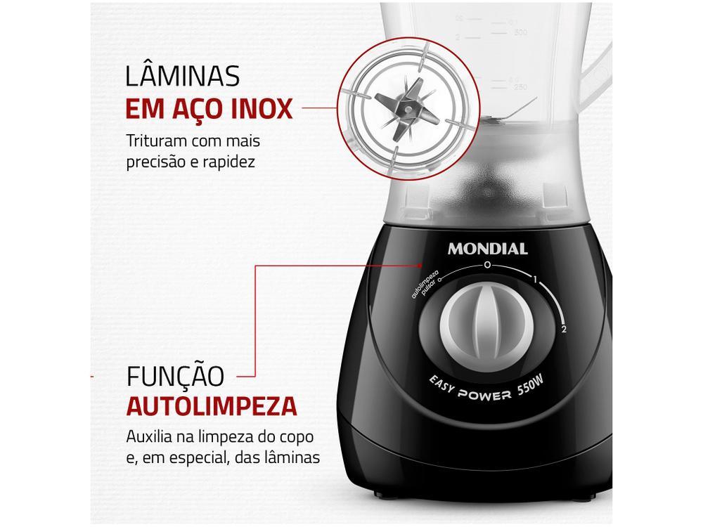 Liquidificador Mondial Easy Power L-550-W Preto - 6