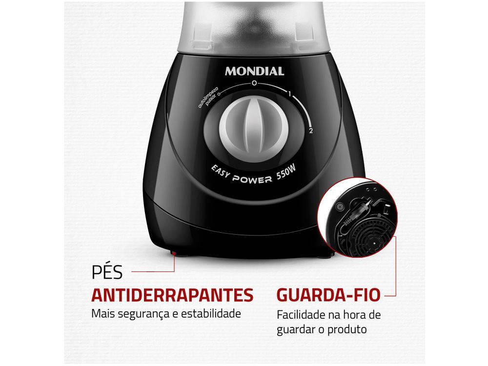 Liquidificador Mondial Easy Power L-550-W Preto - 7