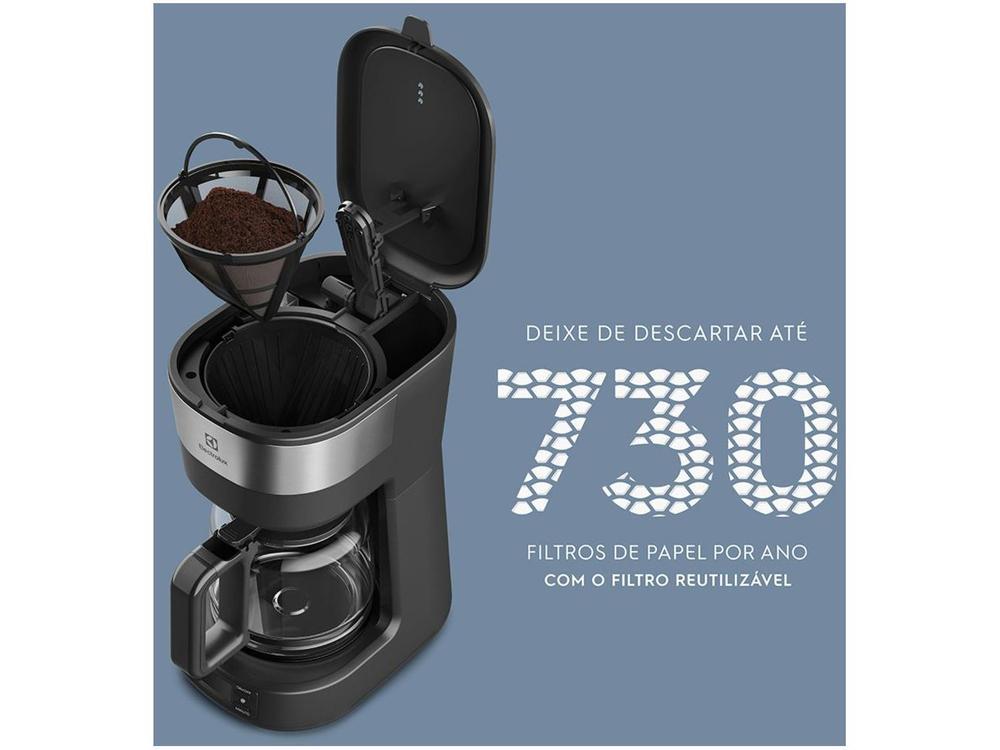 Cafeteira Elétrica Electrolux Efficient ECM25 Programável com Timer 30 Cafés Preto 4910AOBR502 - 7