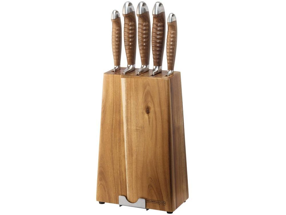 Jogo de Facas Mundial com Cepo Renaissance 5 Peças - 1