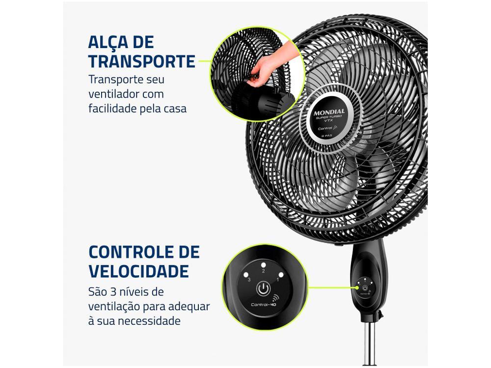 Ventilador de Coluna Mondial VTX-40C-8P-CR 40cm - 8