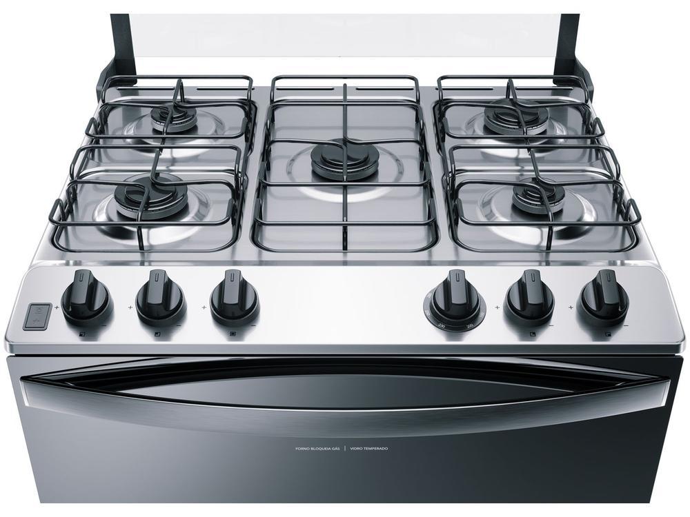 Fogão Brastemp 5 Bocas Inox com Botôes Removíveis - 5