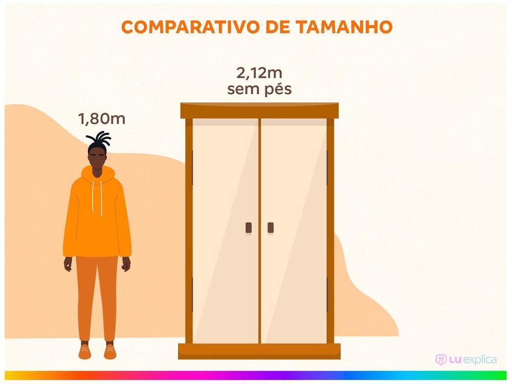 Guarda-roupa Casal com Espelho 6 Portas - 12