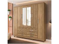 Guarda-roupa Casal com Espelho 6 Portas - 5