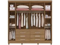 Guarda-roupa Casal com Espelho 6 Portas