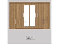 Guarda-roupa Casal com Espelho 6 Portas - 13