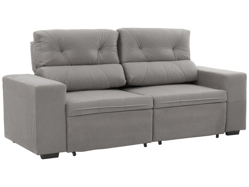Sofá Retrátil Reclinável 3 Lugares Suede - 9