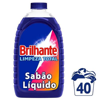 Sabão Líquido Lava Roupas Brilhante Limpeza Total 3L