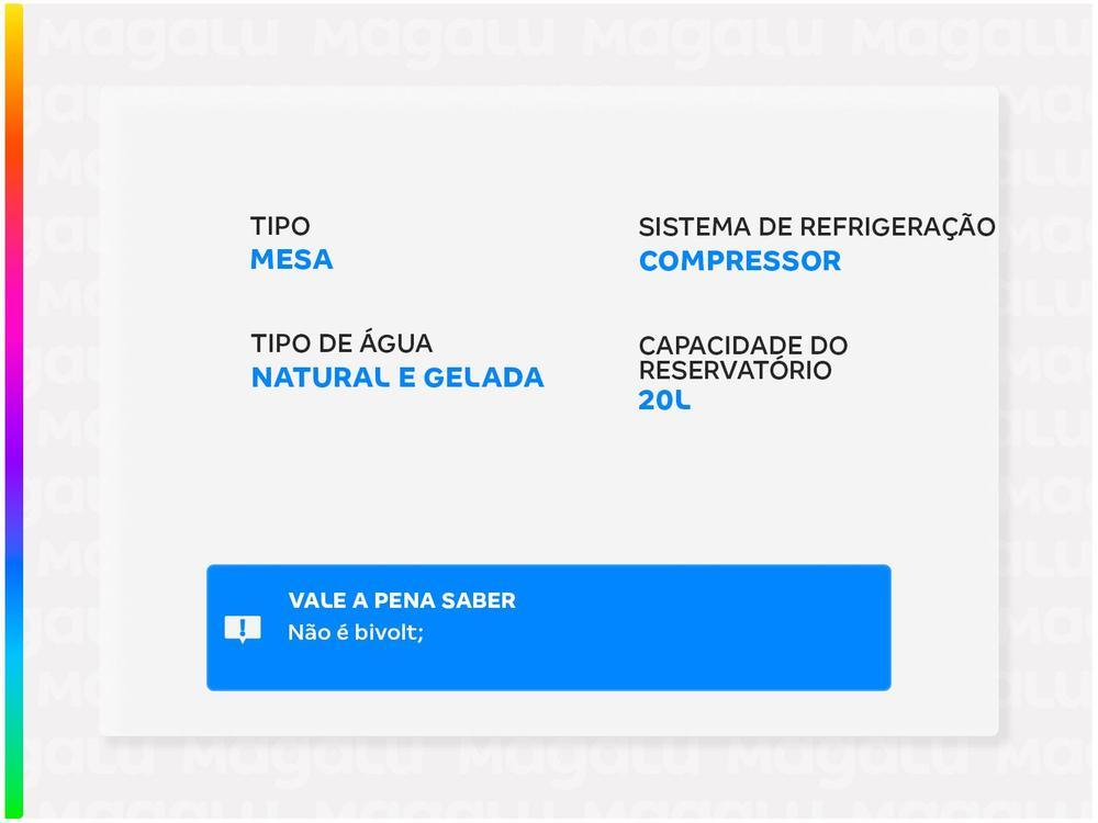 Bebedouro de Água Esmaltec de Mesa - 2