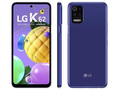 Smartphone LG K62 64GB Azul 4G Octa-Core 4GB RAM Tela 6,59” Câm. Quádrupla + Selfie 13M