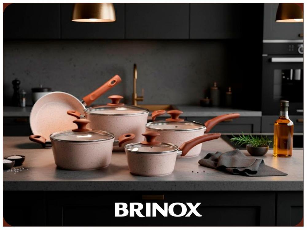 Jogo de Panelas Brinox Revestimento Cerâmico de Alumínio - 7