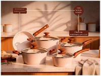 Jogo de Panelas Brinox Revestimento Cerâmico de Alumínio - 5