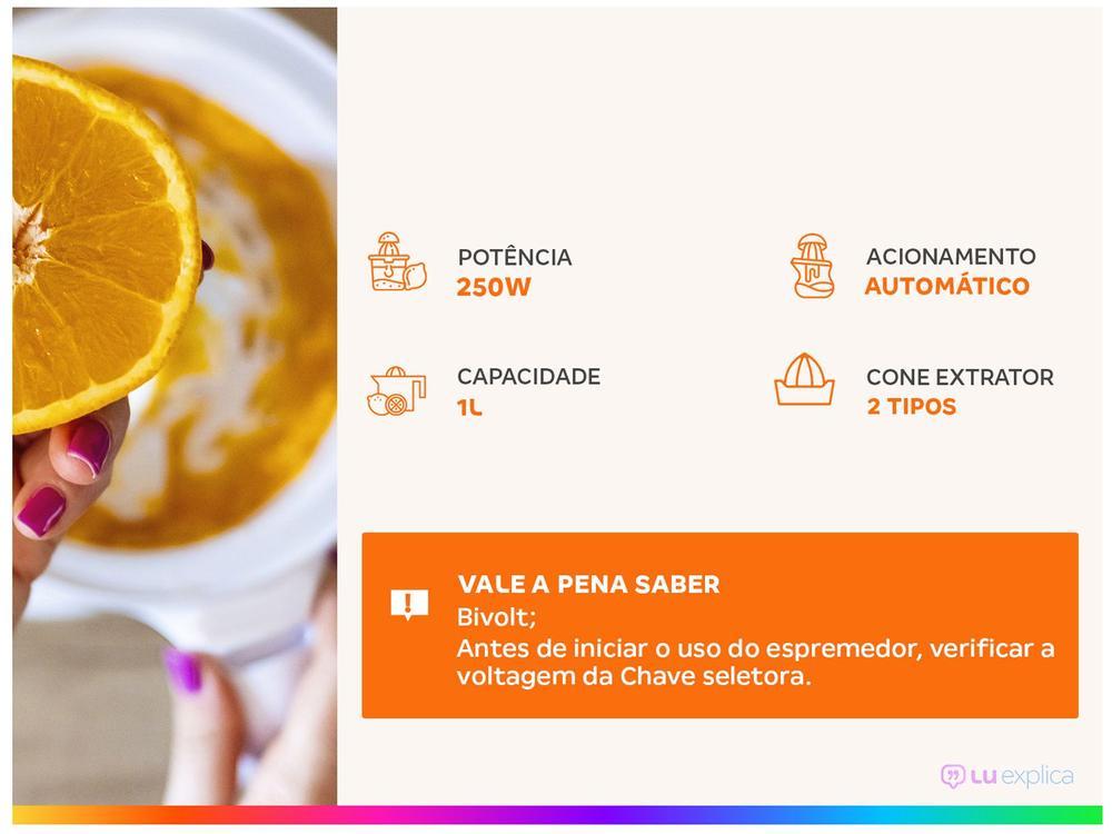 Espremedor de Frutas Mondial Turbo Premium E-10 Elétrico Inox 250W Capacidade 1L - 11